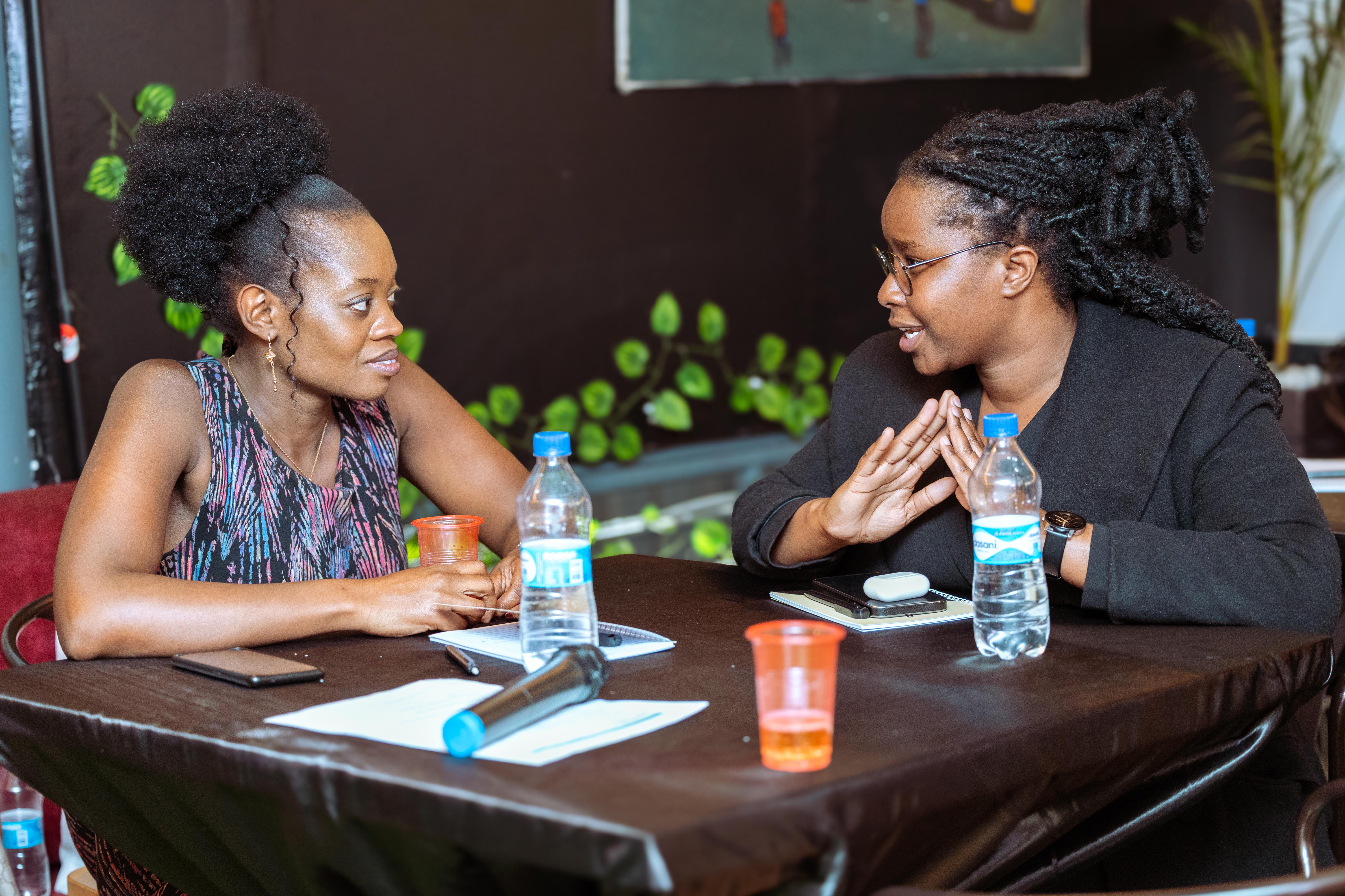 Career Cafe participants in conversation