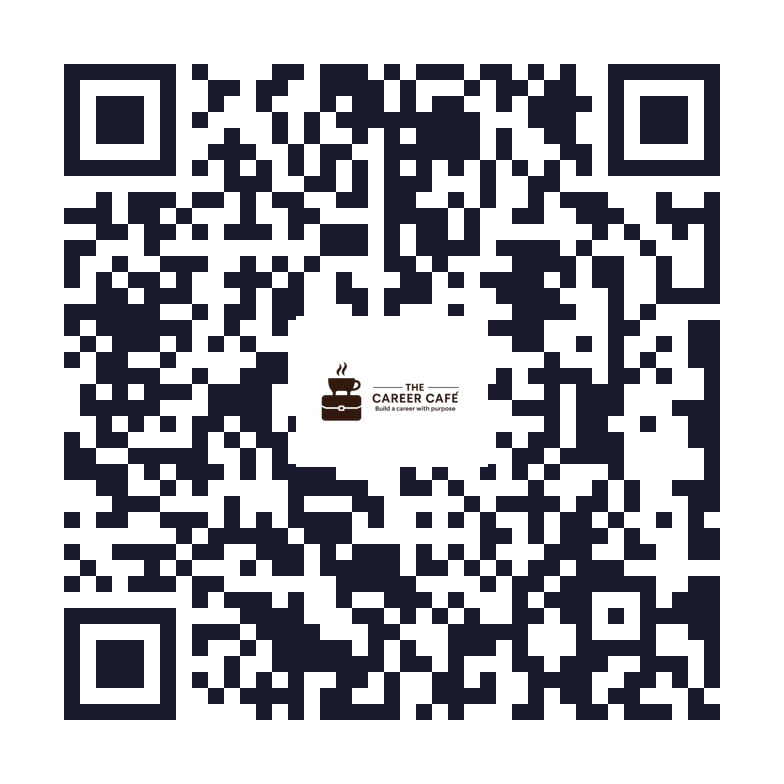QR code linking to the Career Conversations event page